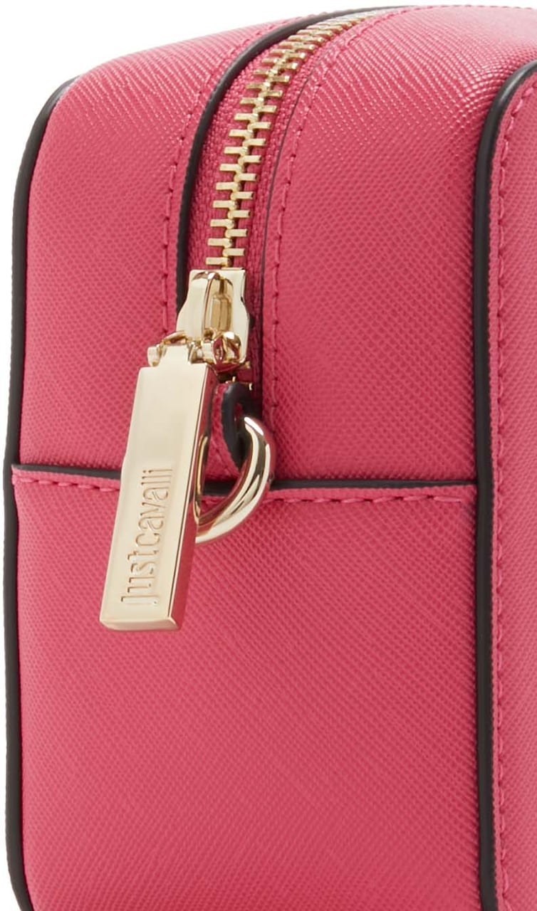Just Cavalli Metal Kunstleer Crossbody Tas Roze