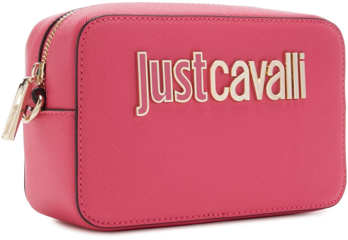 Just Cavalli Metal Kunstleer Crossbody Tas Roze