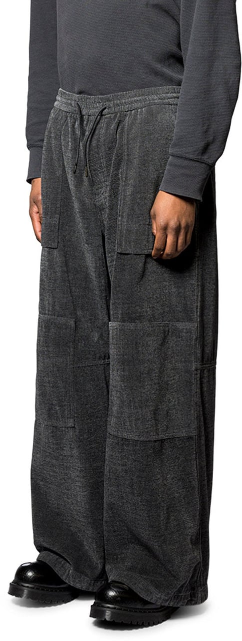 JUUN.J COMFORT DENIM DOUBLE KNEE PANTS BLACK Zwart