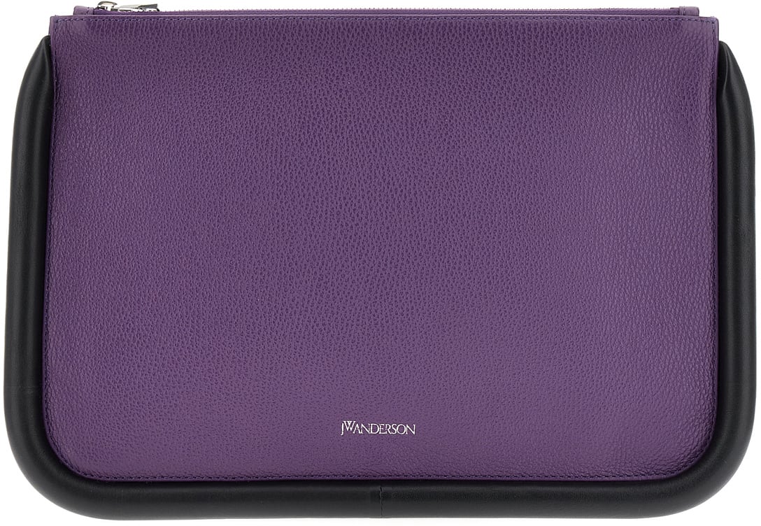 J.W. Anderson J.W. Anderson Purple leather large Bumper-Tube clutch Paars