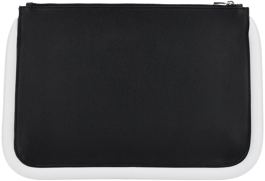 J.W. Anderson J.W. Anderson Black leather large Bumper-Tube clutch Zwart