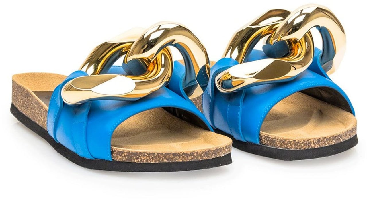 J.W. Anderson Jw Anderson Leather Flat Sandals Blauw
