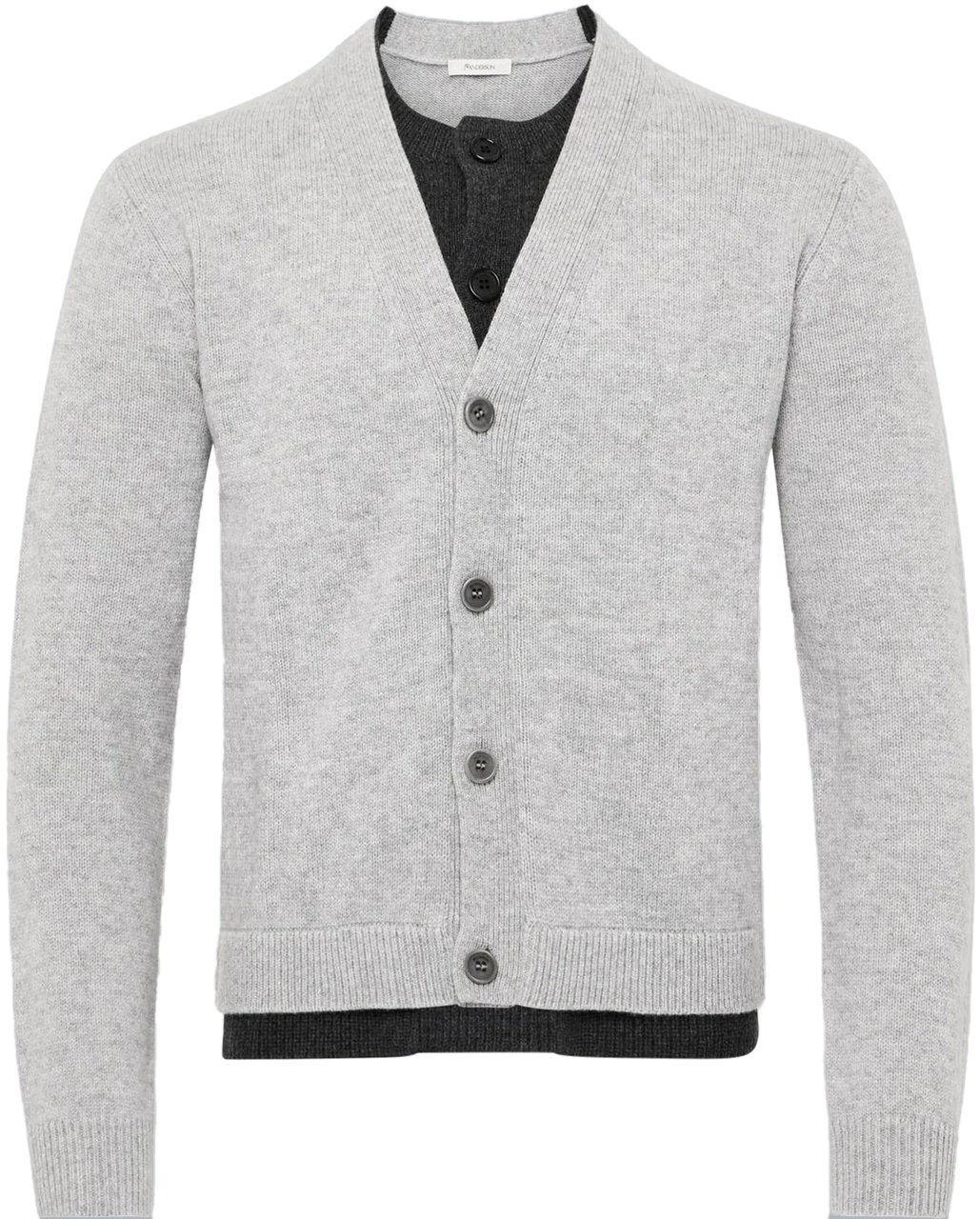 J.W. Anderson CONTRAST LAYERED CARDIGAN Grijs