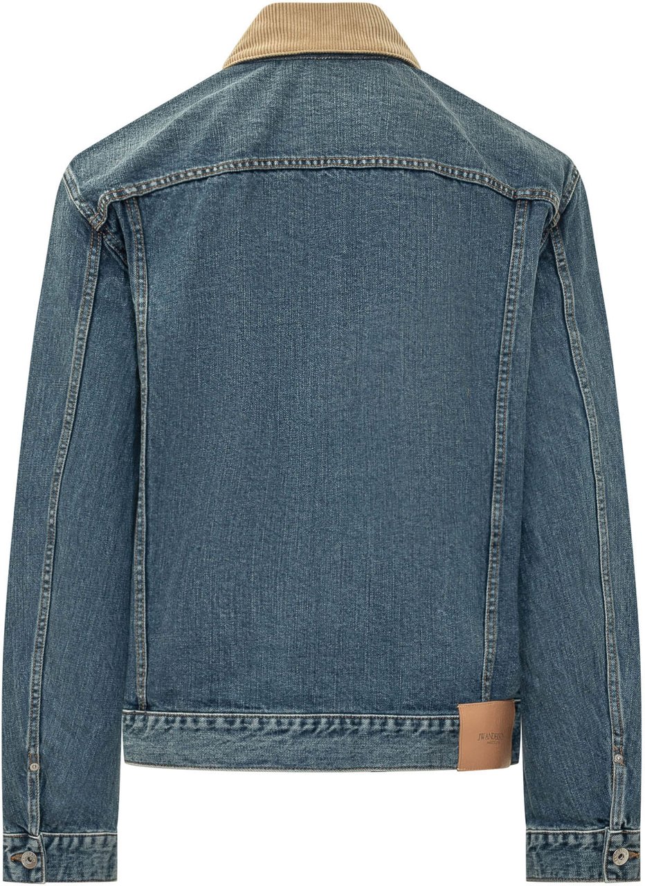 J.W. Anderson Giacca con Colletto a Coste e Tasche Applicate Blauw