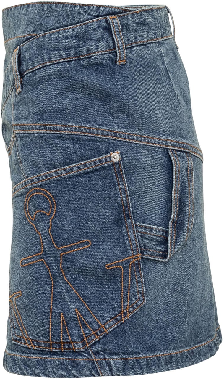 J.W. Anderson Mini Gonna Twisted Blauw