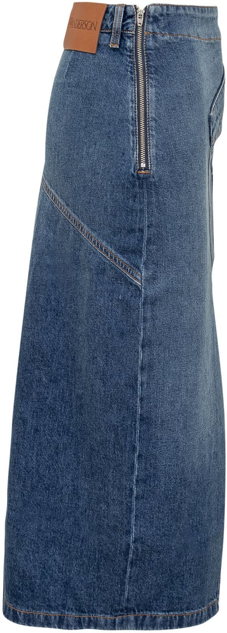 J.W. Anderson Gonna Midi Twisted JWAnchor Blauw