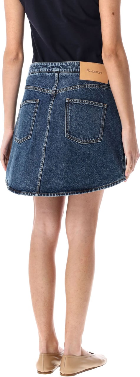 J.W. Anderson Patch Pocket Mini Skirt Mid Blue Blauw