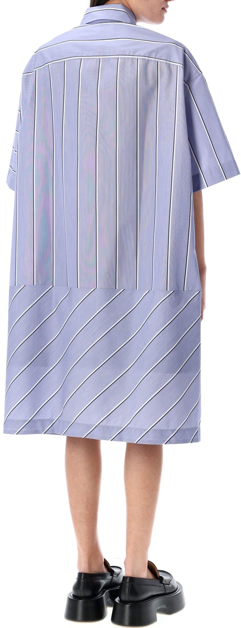 J.W. Anderson Short Sleeve Shirt Dress Glacier Blue Blauw