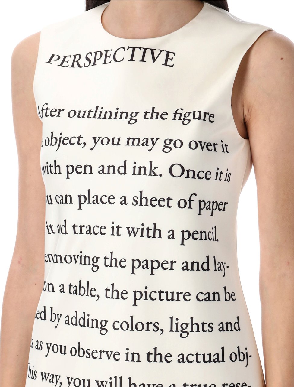 J.W. Anderson Perpective Print Mini Dress Bianco Wit