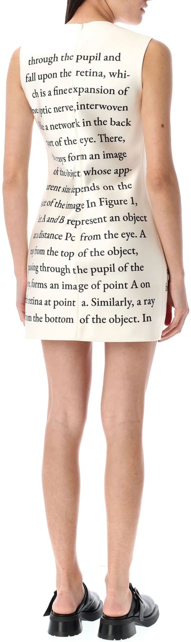 J.W. Anderson Perpective Print Mini Dress Bianco Wit