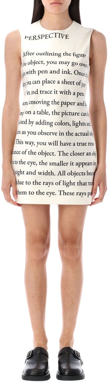 J.W. Anderson Perpective Print Mini Dress Bianco Wit