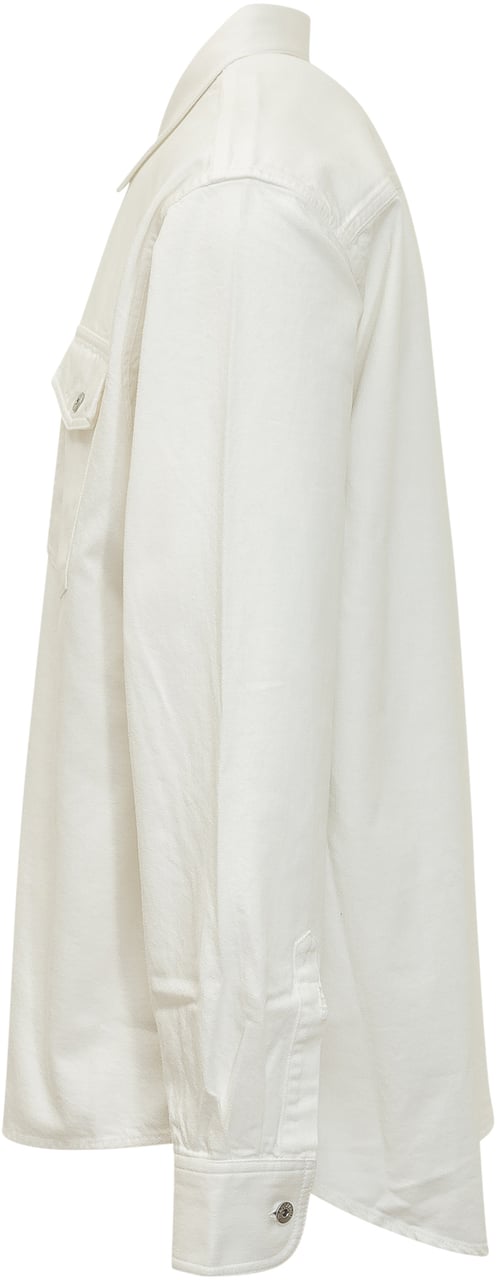J.W. Anderson Camicia Oversize in Cotone Wit