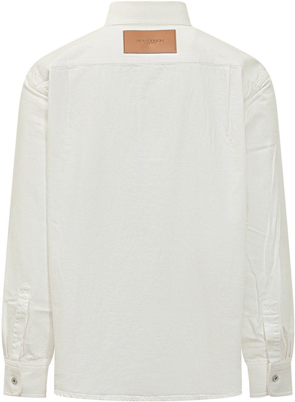 J.W. Anderson Camicia Oversize in Cotone Wit