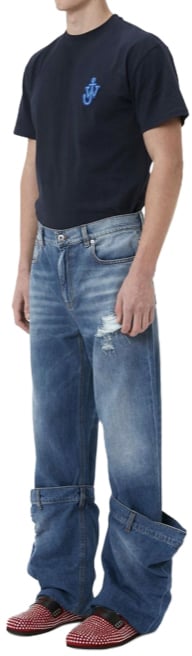 J.W. Anderson Bucket Jeans Light Blue Blauw