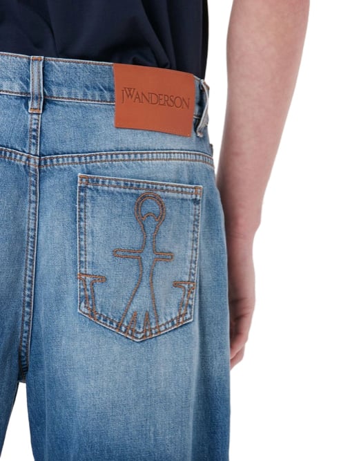 J.W. Anderson Bucket Jeans Light Blue Blauw