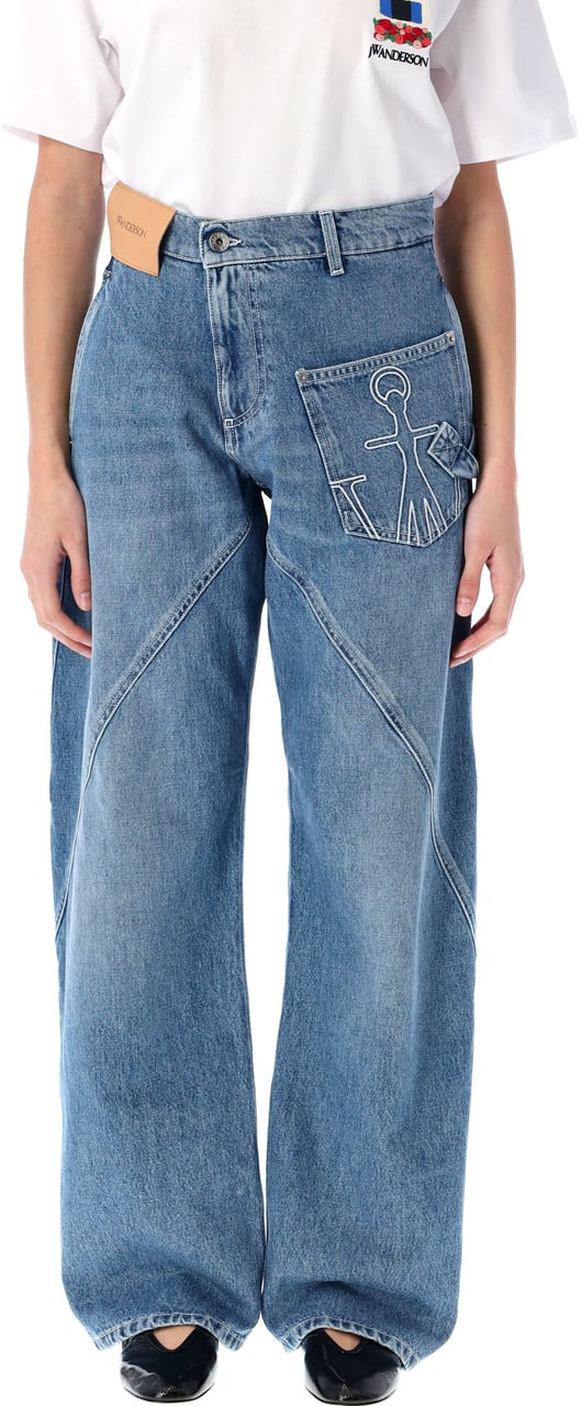 J.W. Anderson Twisted Workwear Pant Blu Blauw