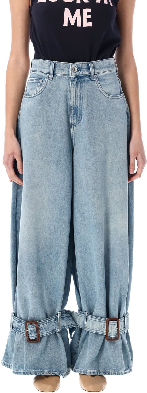 J.W. Anderson Buckled Cuff Denim Blu Blauw