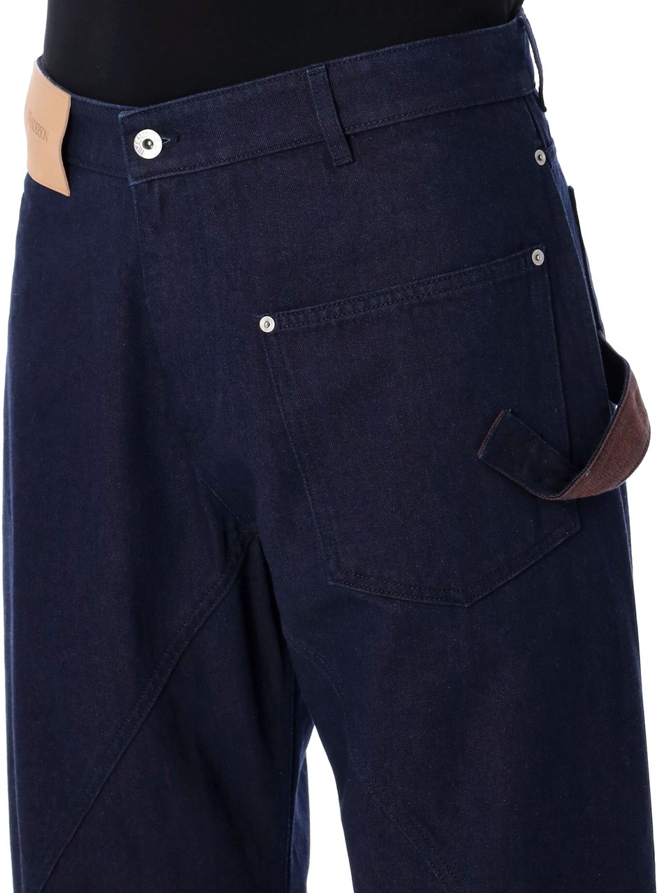 J.W. Anderson Twisted Worker Jeans Blue Blauw