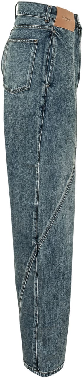 J.W. Anderson Jeans Workwear a Gamba Ampia con Tasca Applicata Blauw