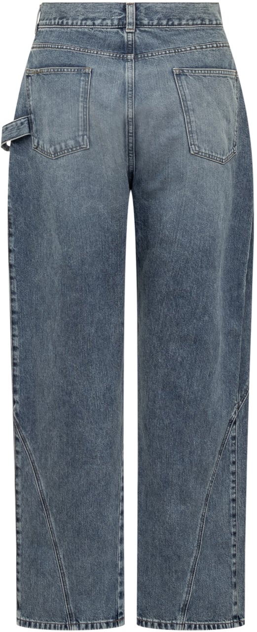 J.W. Anderson Jeans a Gamba Ampia con Tasche Laterali Blauw