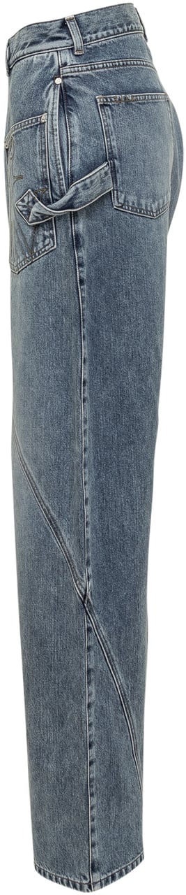 J.W. Anderson Jeans a Gamba Ampia con Tasche Laterali Blauw