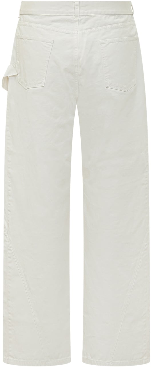 J.W. Anderson Jeans Twisted Workwear in Cotone Wit