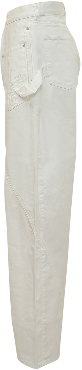 J.W. Anderson Jeans Twisted Workwear in Cotone Wit