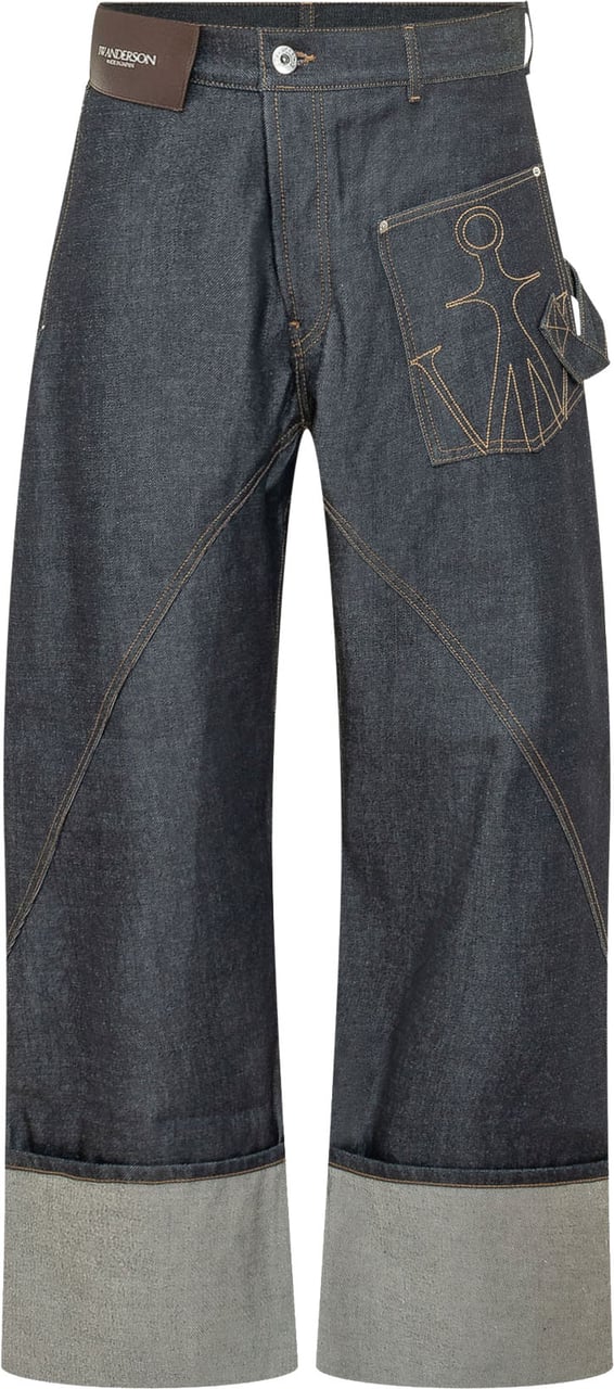 J.W. Anderson Jeans Workwear con Tasca Applicata Navy