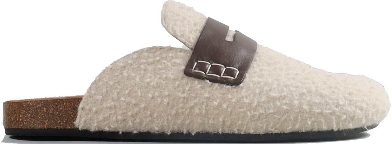 J.W. Anderson FELT LOAFER CLOGS Beige