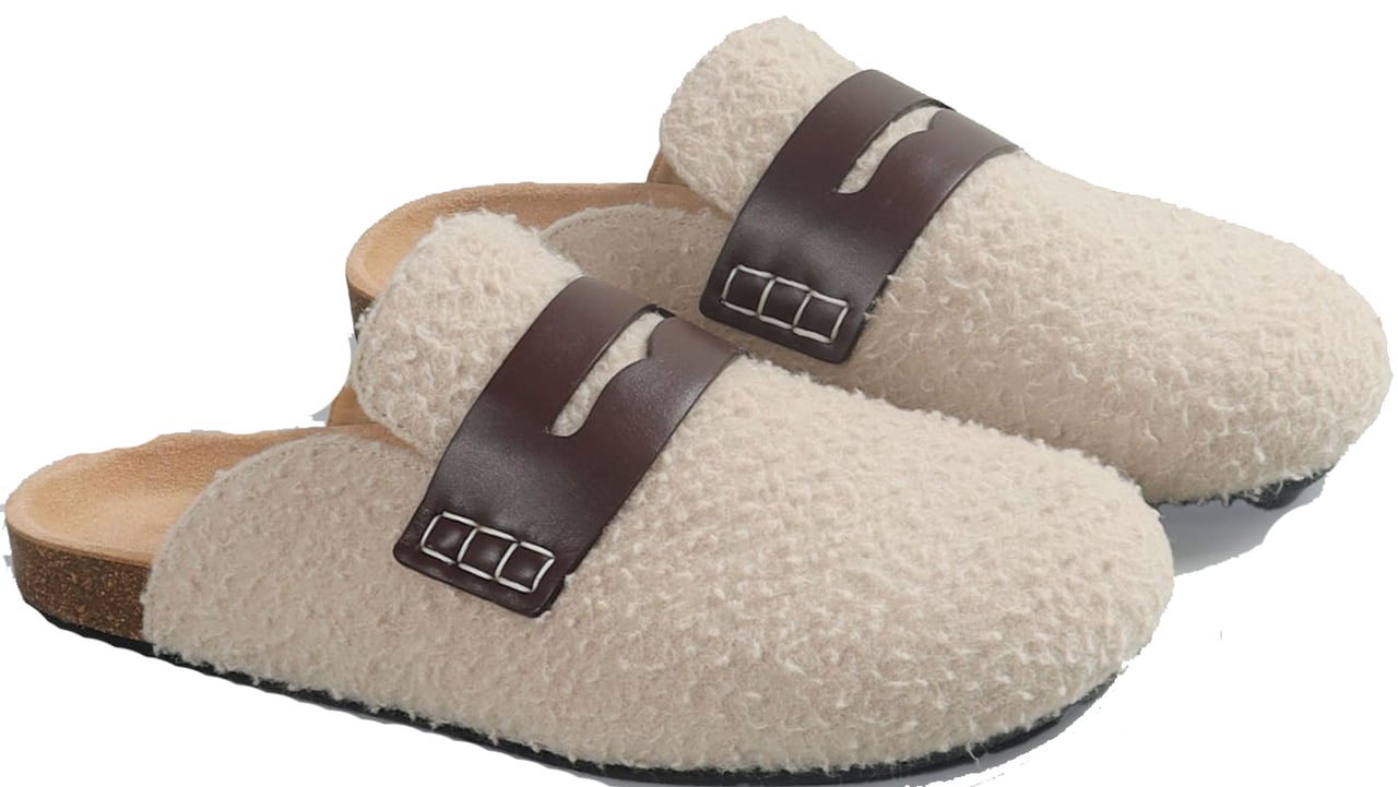 J.W. Anderson FELT LOAFER CLOGS Beige
