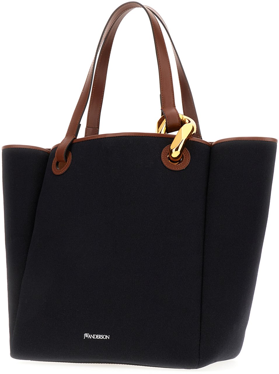 J.W. Anderson J.W. Anderson Black canvas Corner shopping bag Zwart