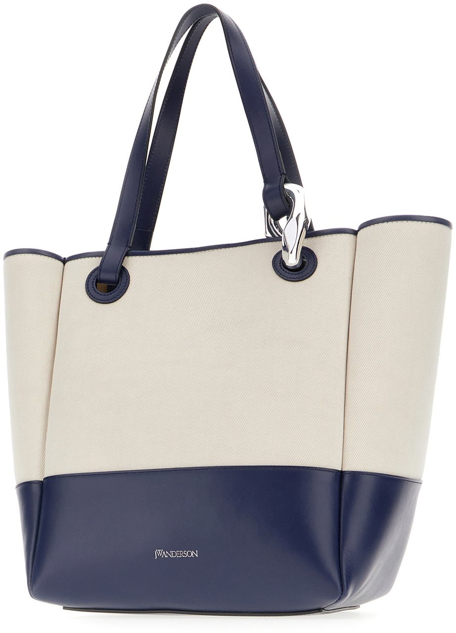 J.W. Anderson J.W. Anderson Two-tone canvas and leather Corner shopping bag Divers