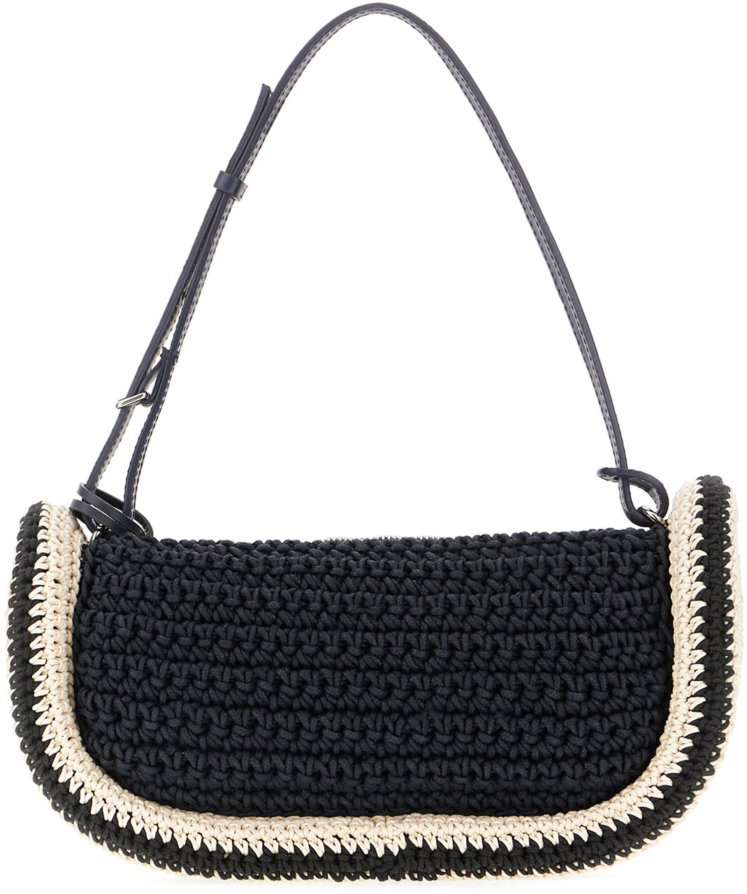 J.W. Anderson J.W. Anderson Midnight blue raffia Bumper-15 shoulder bag Blauw