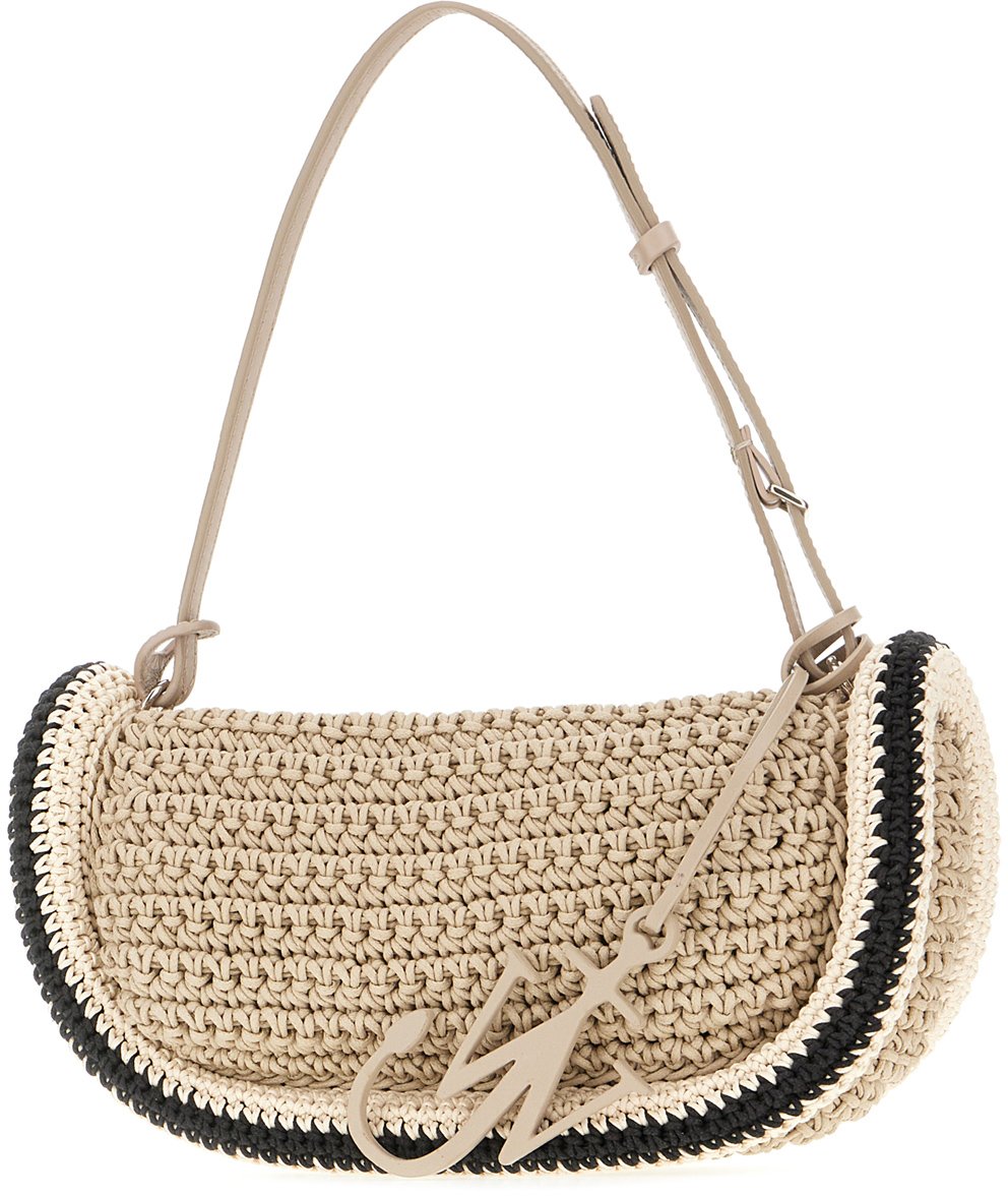 J.W. Anderson J.W. Anderson Cappuccino raffia Bumper-15 shoulder bag Beige