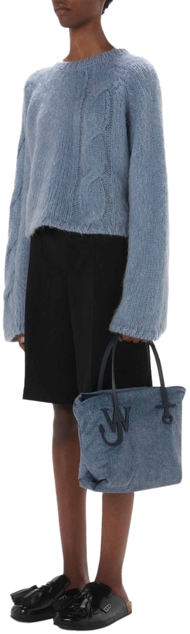 J.W. Anderson Small Puffy Anchor Logo Tote Bag Blauw