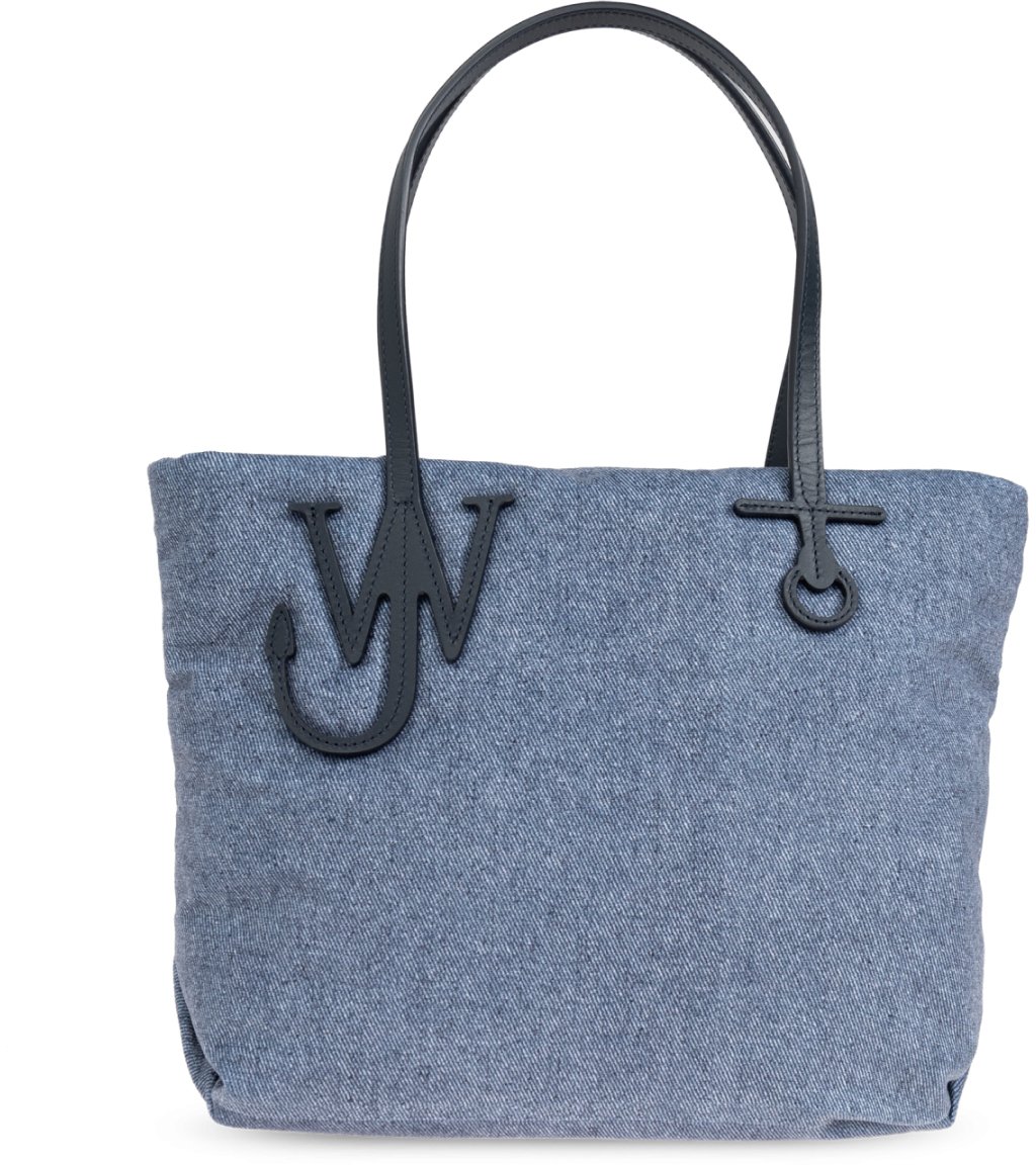 J.W. Anderson Small Puffy Anchor Logo Tote Bag Blauw
