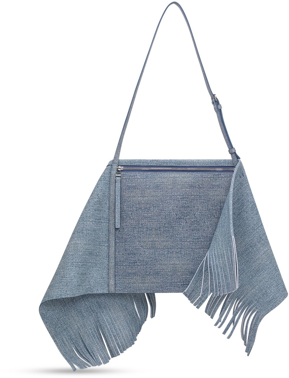 J.W. Anderson Borsa a tracolla in camoscio blu Blauw