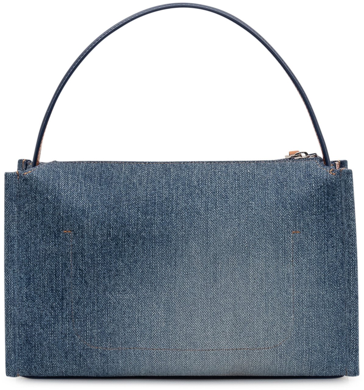 J.W. Anderson Borsa a Mano con Inserto in Denim e Chiusura con Zip Blauw