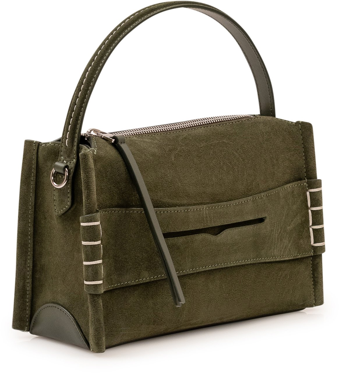 J.W. Anderson Borsa Loafer con Manico Donkergroen