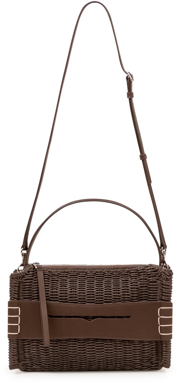 J.W. Anderson Borsa Loafer Intrecciata con Manico Bruin