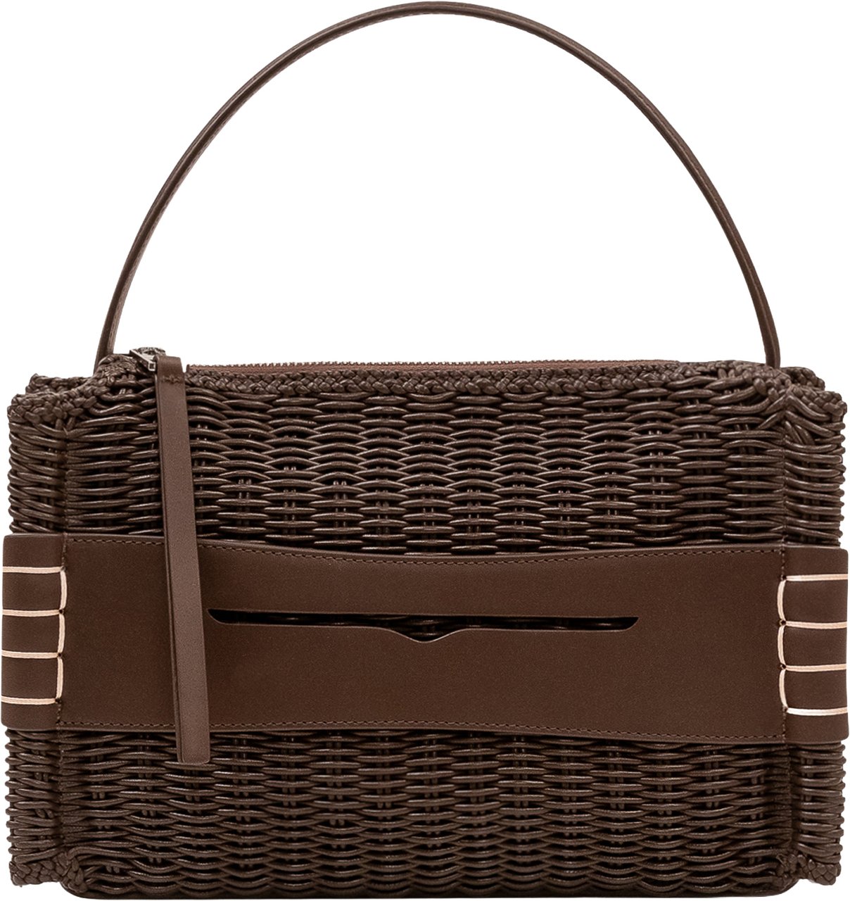 J.W. Anderson Borsa Loafer Intrecciata con Manico Bruin