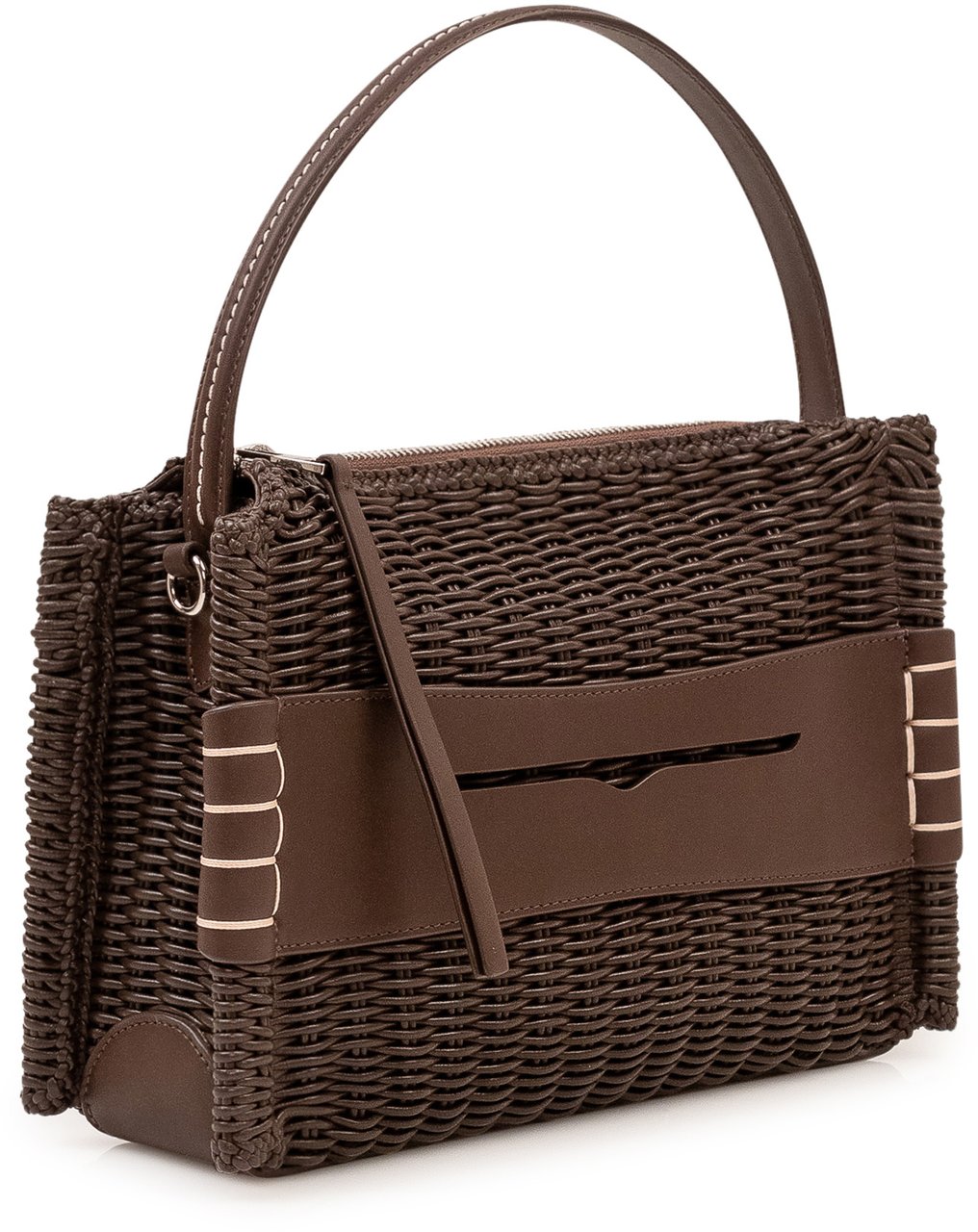 J.W. Anderson Borsa Loafer Intrecciata con Manico Bruin