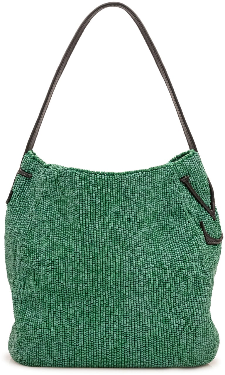 J.W. Anderson Borsa Small Bulb con Perline Groen