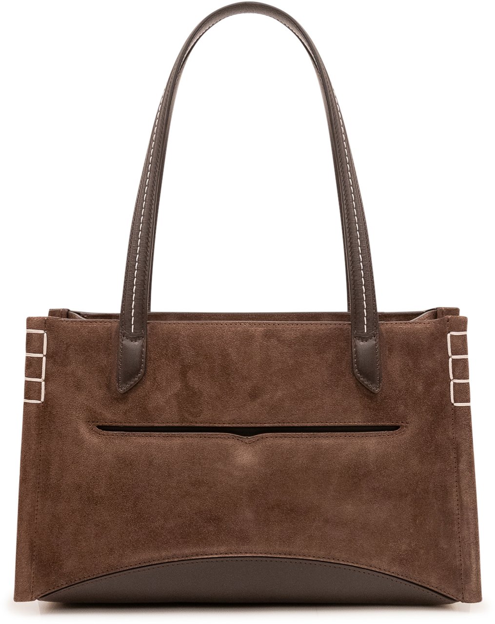 J.W. Anderson Borsa Elongated Loafer Cabas con Impunture a Contrasto Bruin