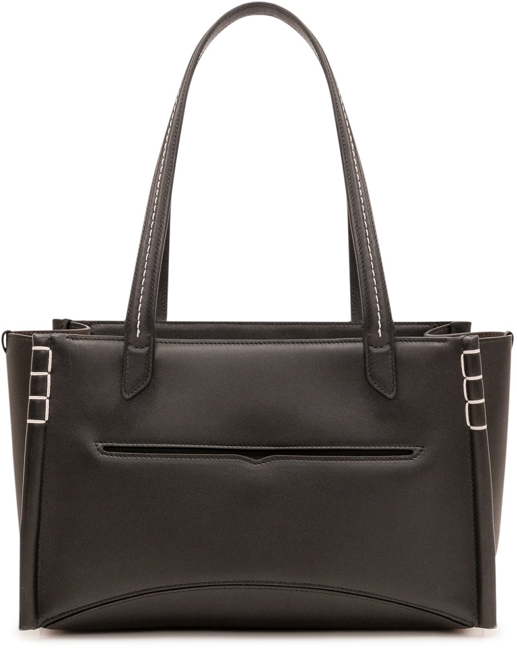 J.W. Anderson Borsa Elongated Loafer Cabas con Impunture a Contrasto Zwart