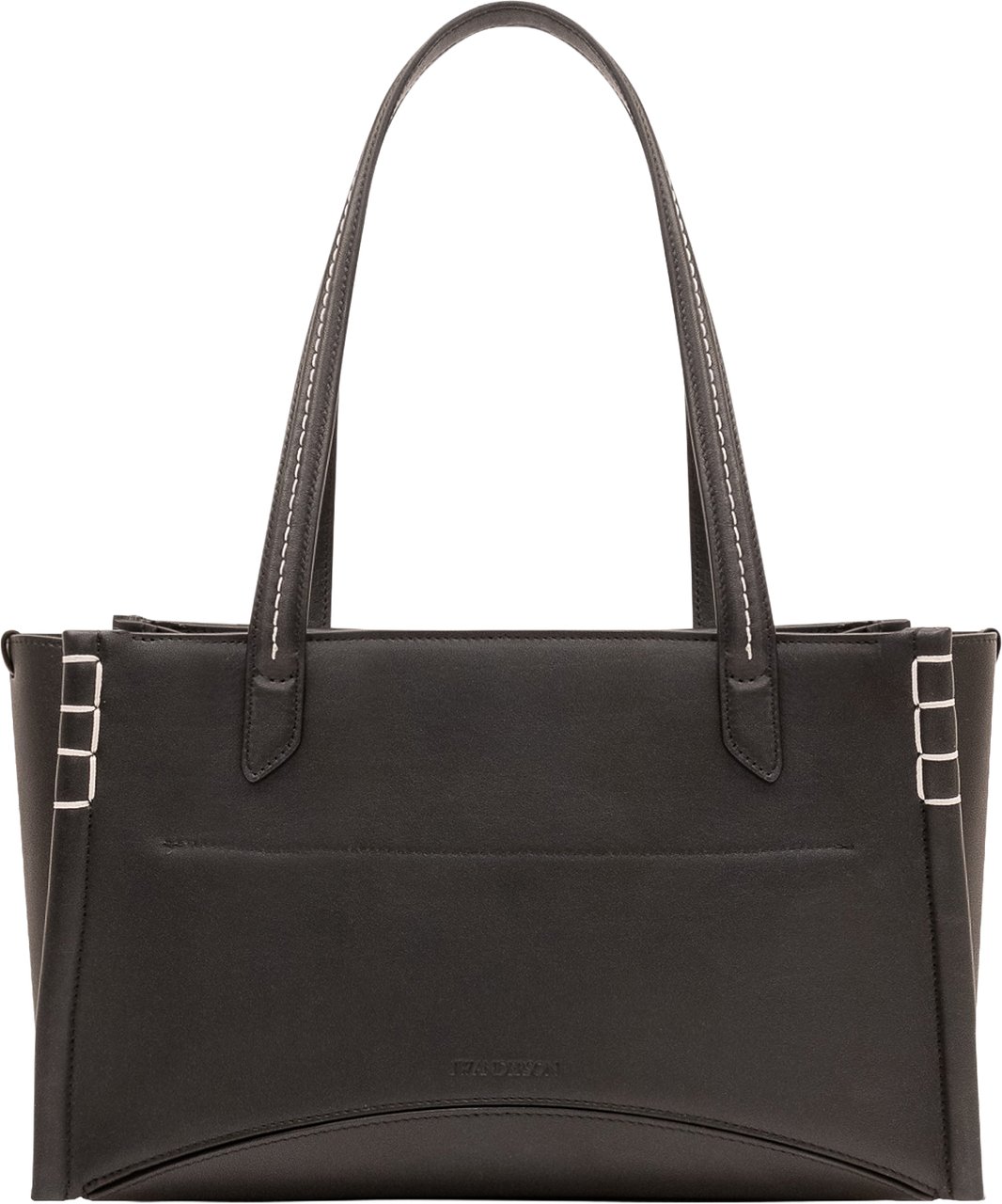 J.W. Anderson Borsa Elongated Loafer Cabas con Impunture a Contrasto Zwart
