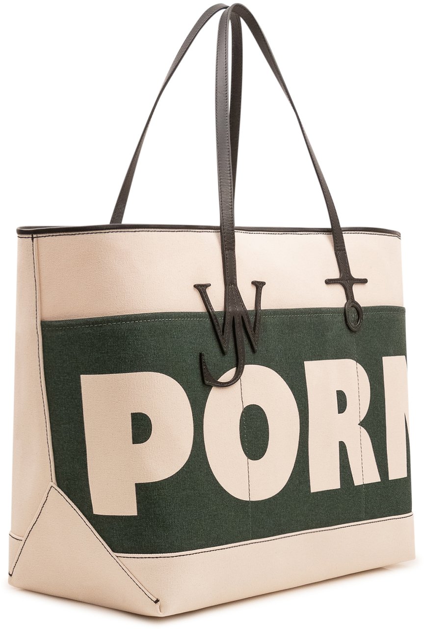 J.W. Anderson Borsa XL Anchor Tote con Maxi Scritta Wit