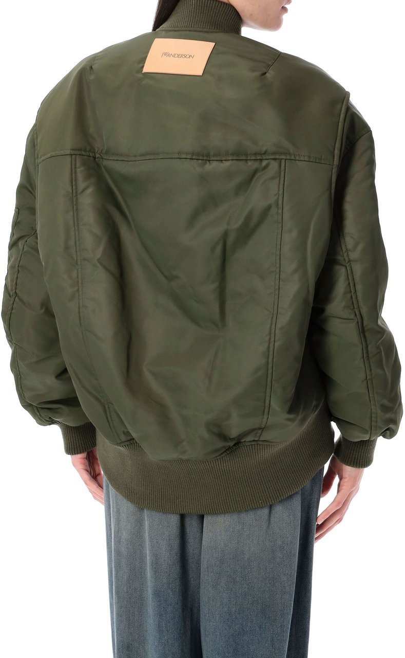 J.W. Anderson Oversized Cuverd Bomber Verde Groen