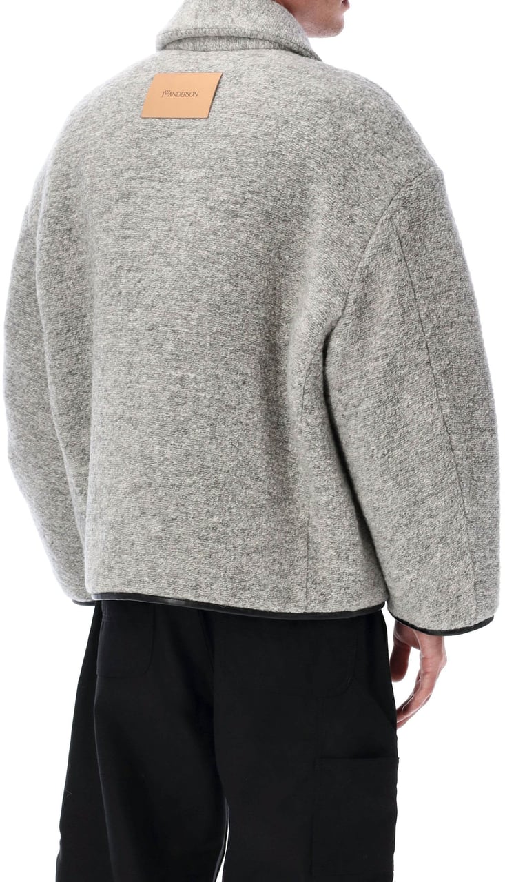 J.W. Anderson Wool Fleece Jacket Light Grey Melange Grijs