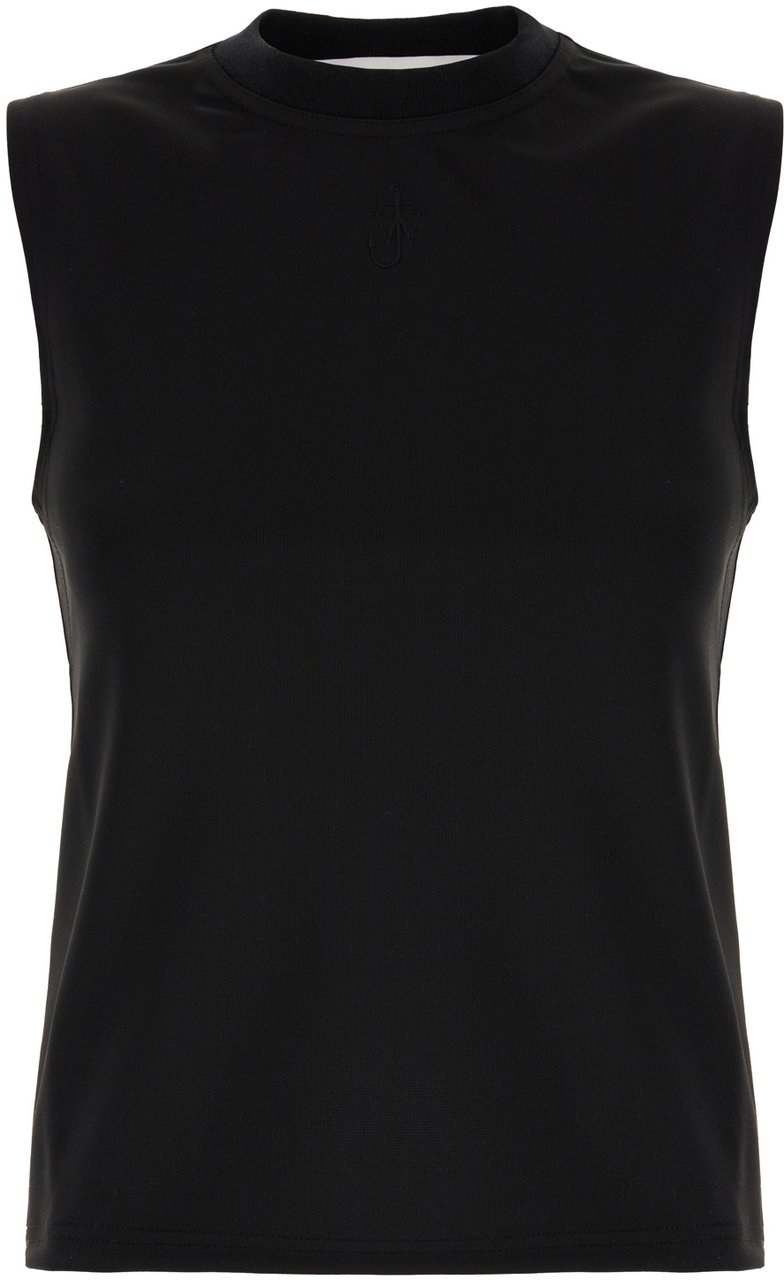 J.W. Anderson J.W. Anderson Black stretch polyester top Zwart